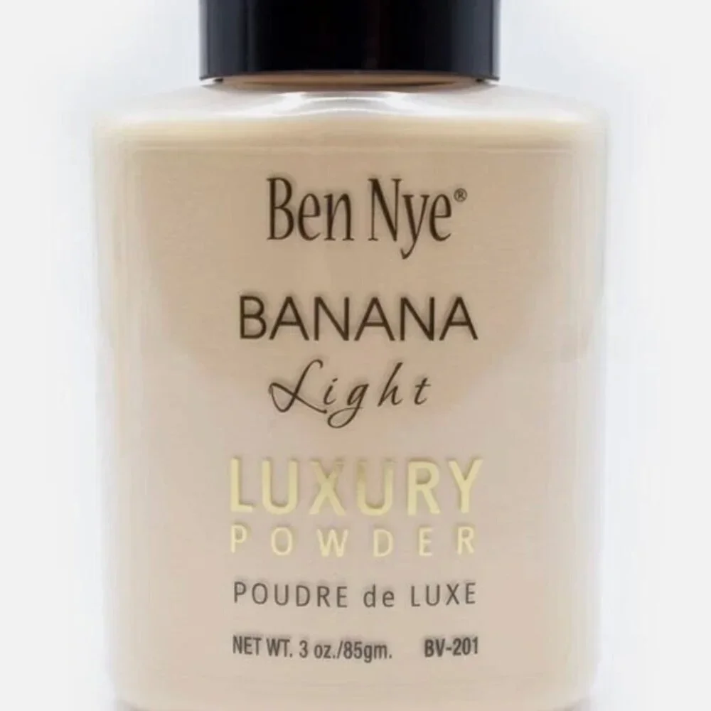 Ben Nye Banana Light Luxury Powder 3 oz Full Size 30% USED No Cap on Bottle